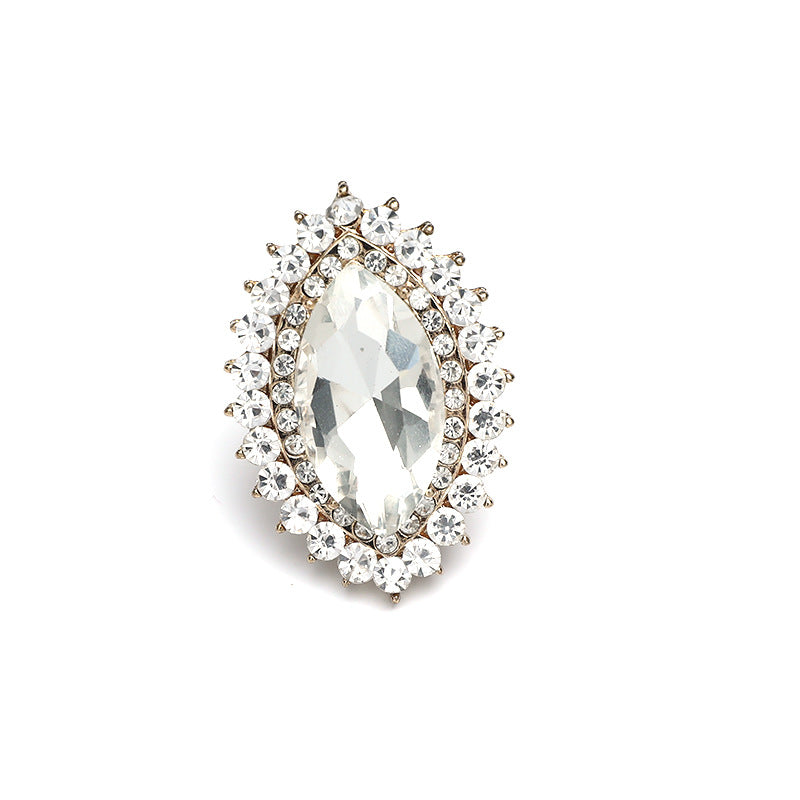 Retro Fashion Eye-catching Luxury Oval Temperament Rings