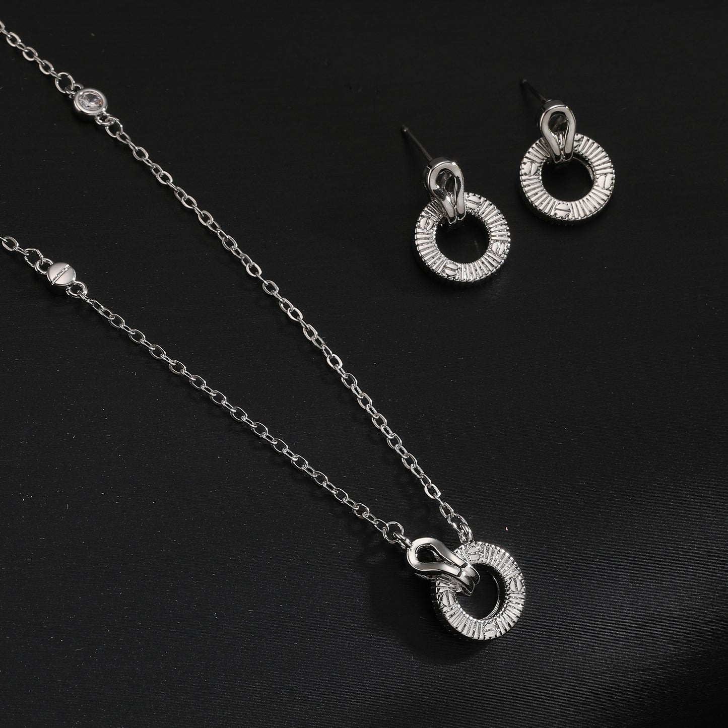 Copper Plated Gold Combination Fashion Versatile Jewelry Set