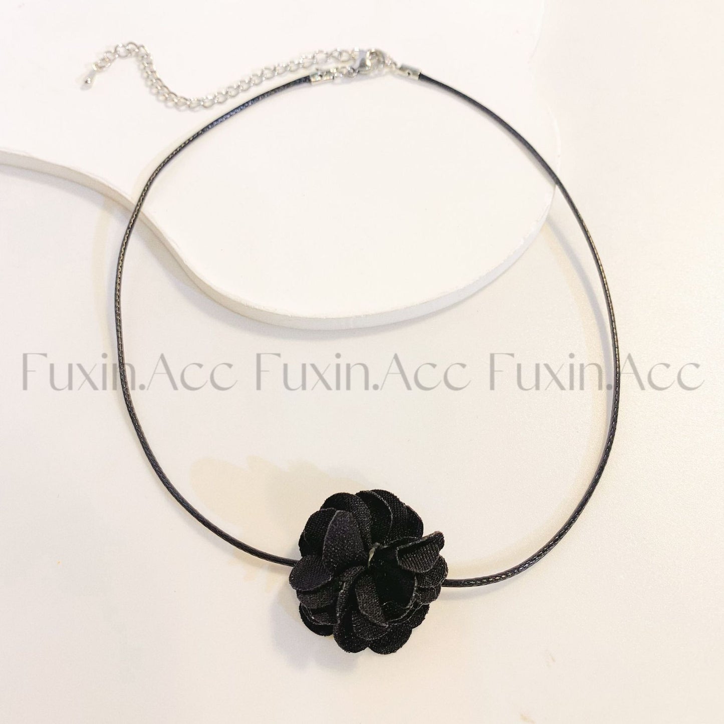 Black Bow Flower Simulated Snakes Collar Necklaces