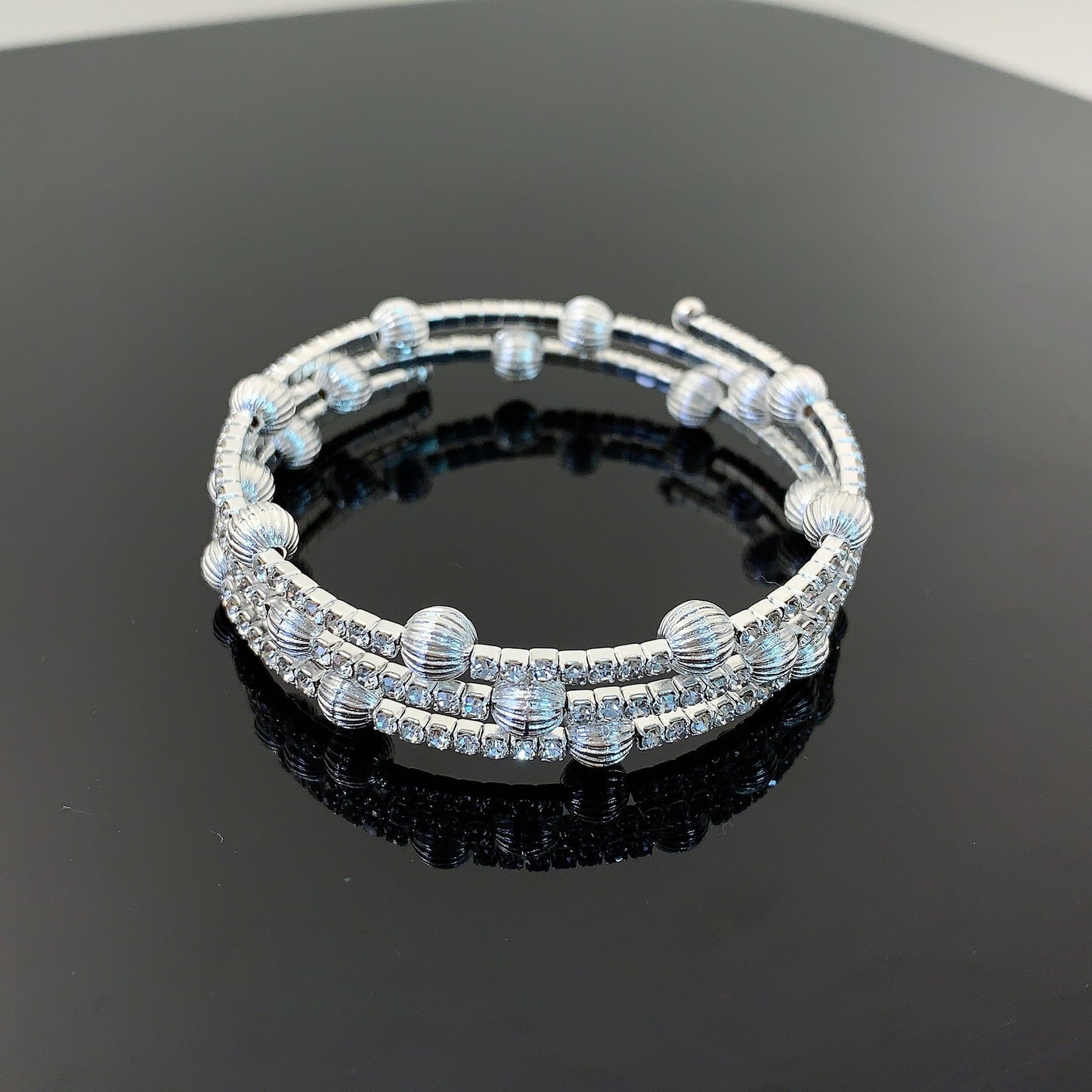 Rhinestone Zircon Elastic Laminated Adjustable Female Bracelets