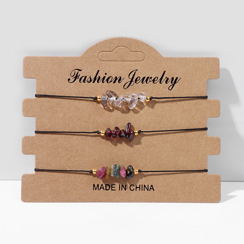 Natural Crystal Gravel Female Irregular Rough Stone Bracelet
