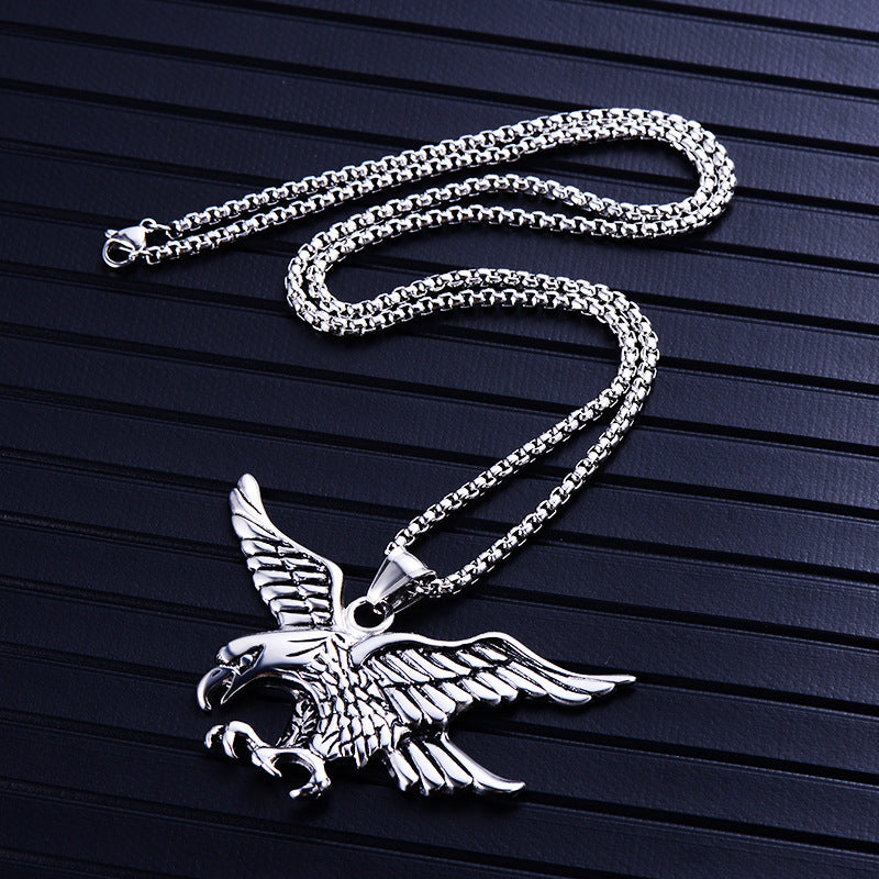 Promotion Eagle Catch Pearl Chain Titanium Steel Pendants