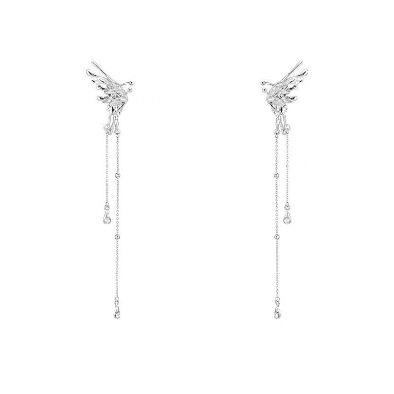 Wings Super Elf Butterfly Tassel Bone High Ear Clip