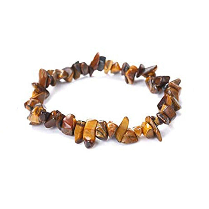 Bracelets de gravier en cristal naturel de yoga en pierre colorée pour femmes