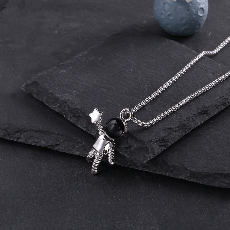 Men's Korean Style Astronaut Star Picker Spaceman Necklaces