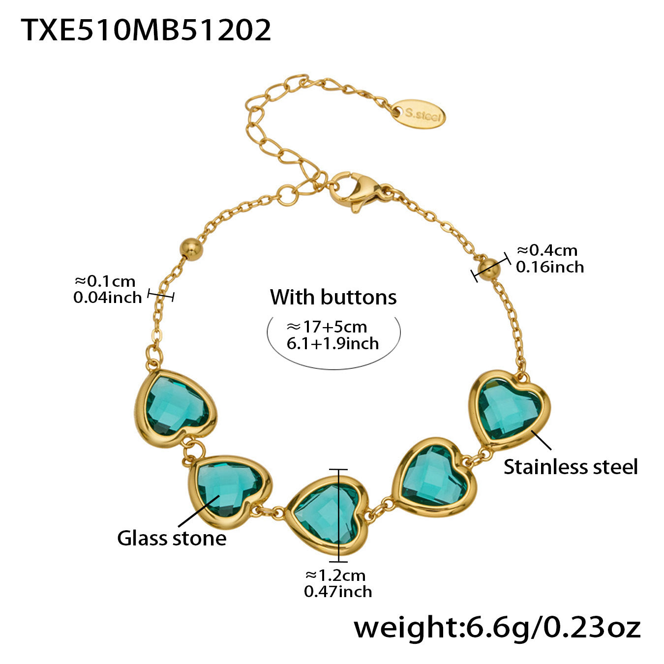 Cut Candy Color Heart-shaped Glass Stone Fashion Exquisite Stainless Rings