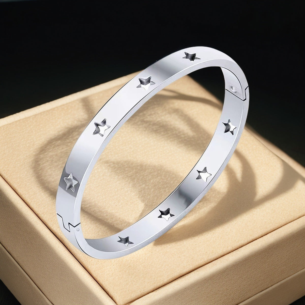 Steel Special Interest Light Luxury Bath Stainless Five-pointed Bracelet