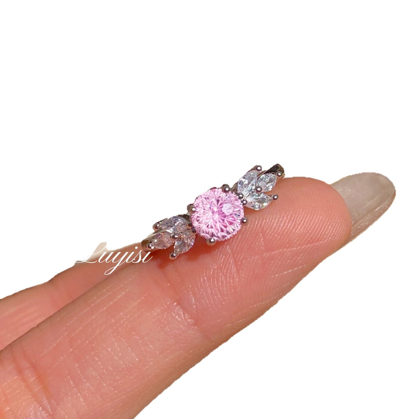 Hot Fireworks Cutting Affordable Luxury Fashion High-grade Court Lace Rose Ring
