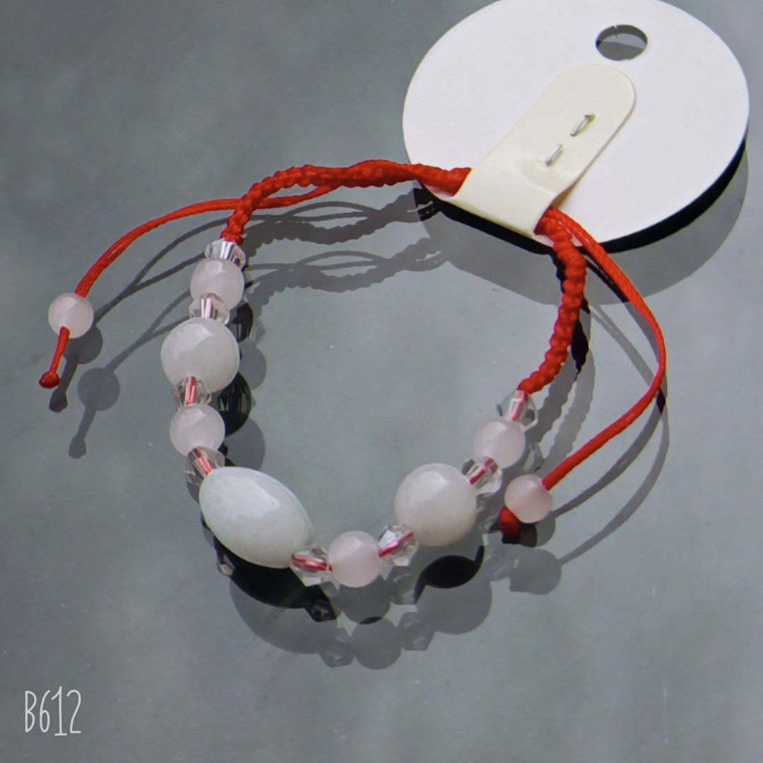 Crystal Jade Red Rope Anklet Two Bracelets