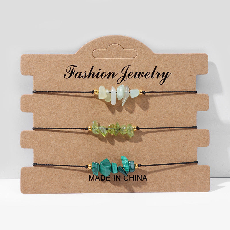 Natural Crystal Gravel Female Irregular Rough Stone Bracelet