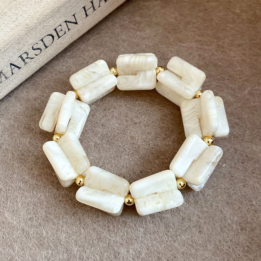 Dopamine Acrylic Beaded Sub Personality Light Luxury Bracelets