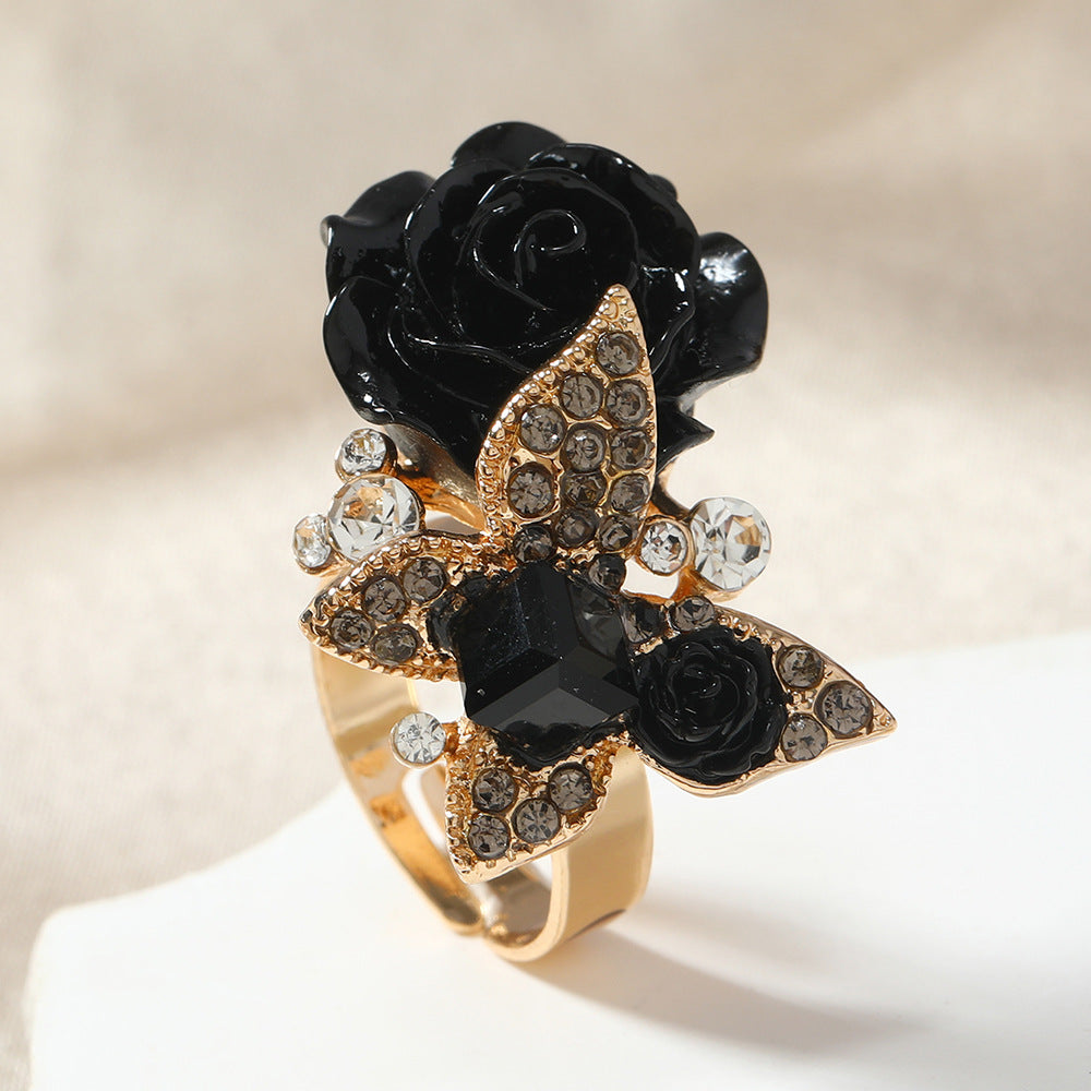 High Quality Fashion Minority Design Butterfly Rose Rings