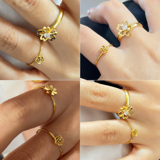 Personality Trendy Simple All Match Index Finger Sweet Little Daisy Ring