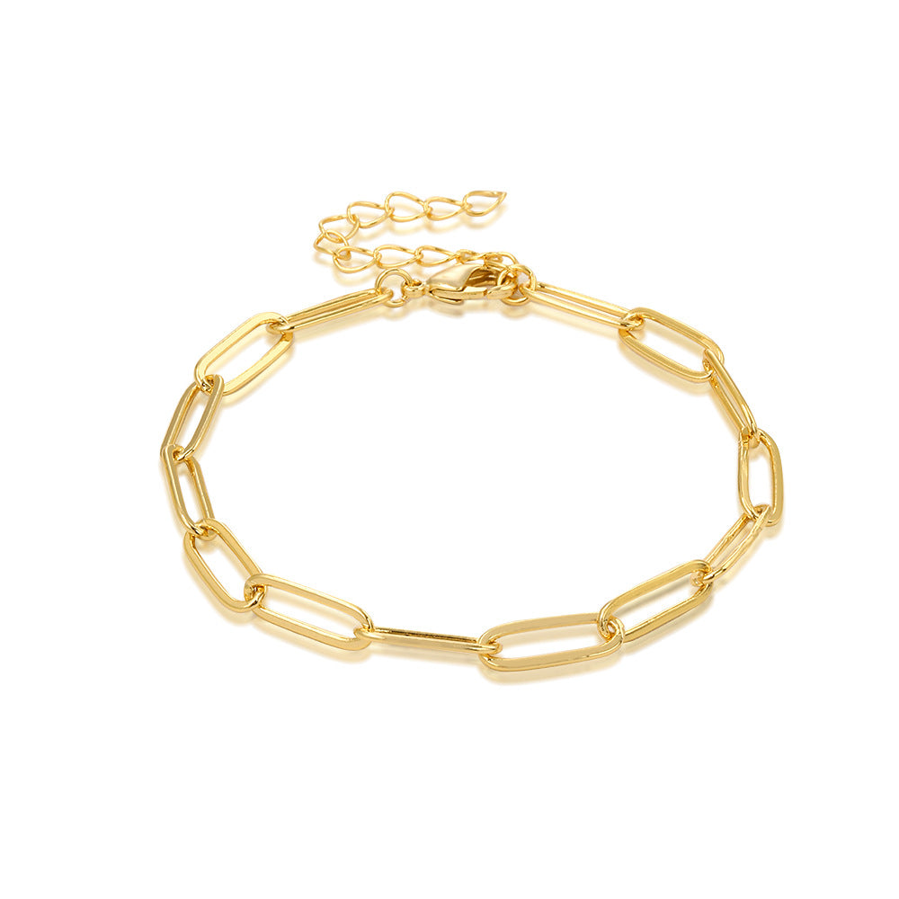 Geometric Metal Simplicity Gold Suit Personality Bracelets