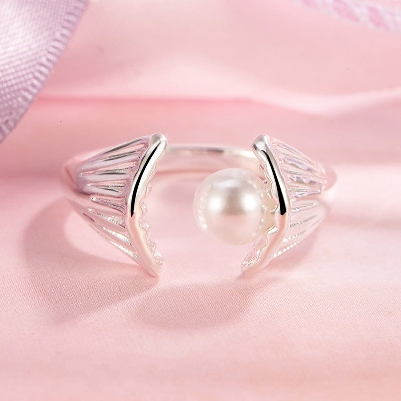 Fairy Mussel Shell Beaded Female Fashion Ring