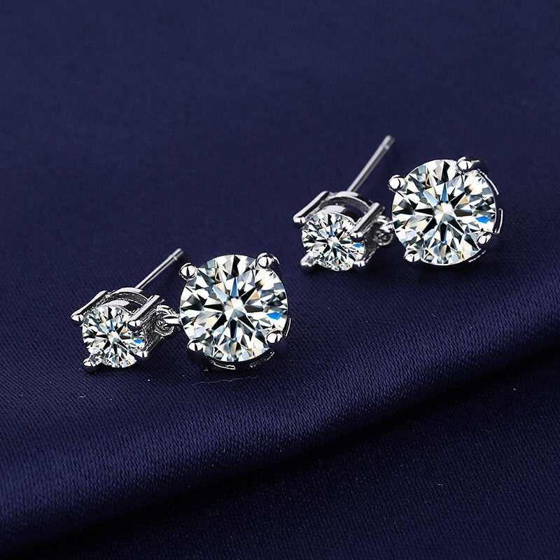 Women's Copper Inlaid Zircon Geometric Eardrops Fashion Earrings