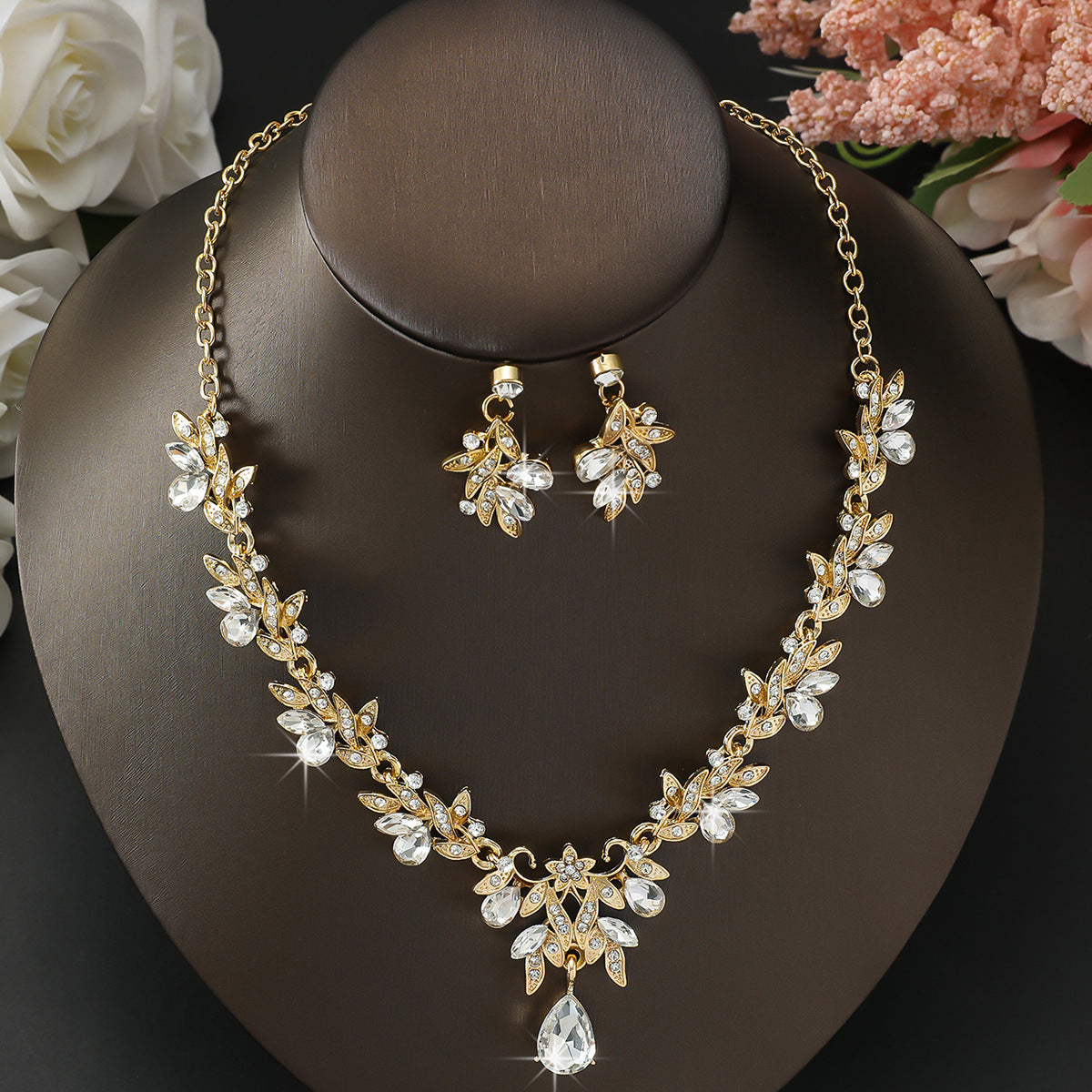Classy Elegant High-grade Two-piece Wedding Banquet Earrings