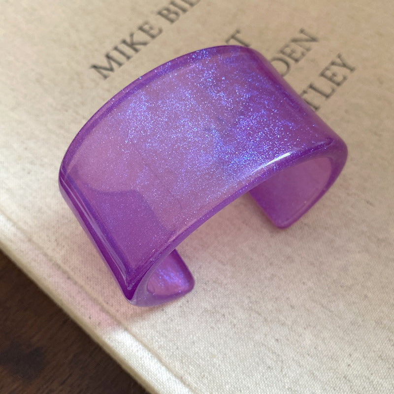 Women's Irregular Resin Minority Simple Retro Temperament Personality Fashion Design Unique Bracelets