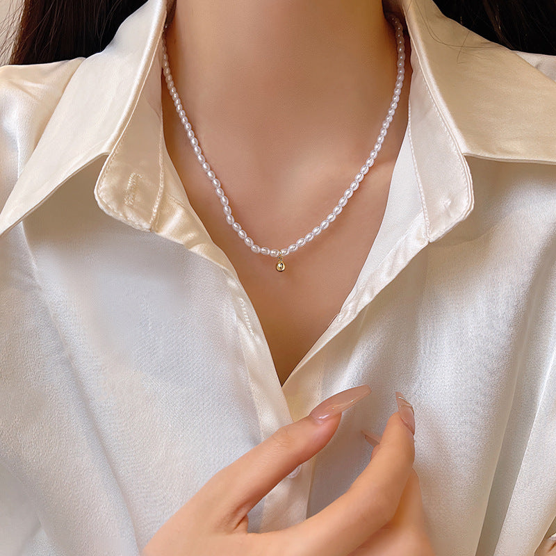 Minority Graceful Small Beads Simple High Sense Clavicle Necklace