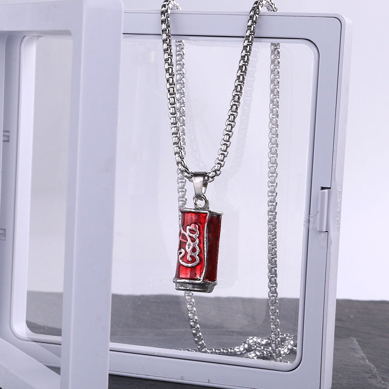 Women's & Men's Coke Can Pendant And Hip Hop Versatile Necklaces