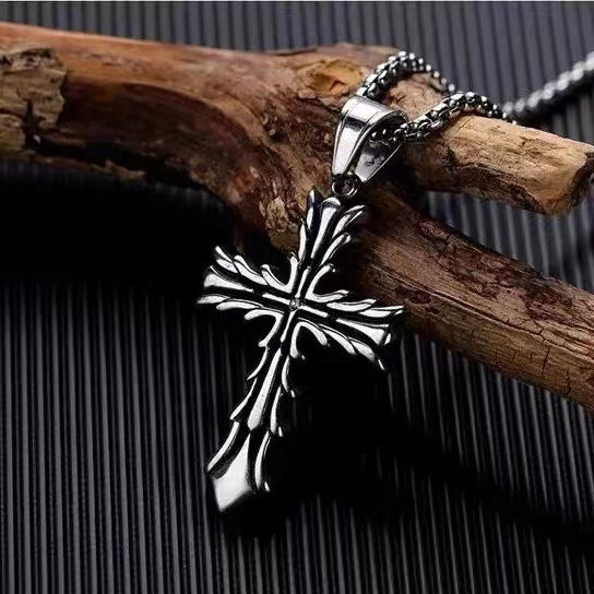 Colliers à pendentif croix Hip Hop pour femmes, hommes et rétro High Street