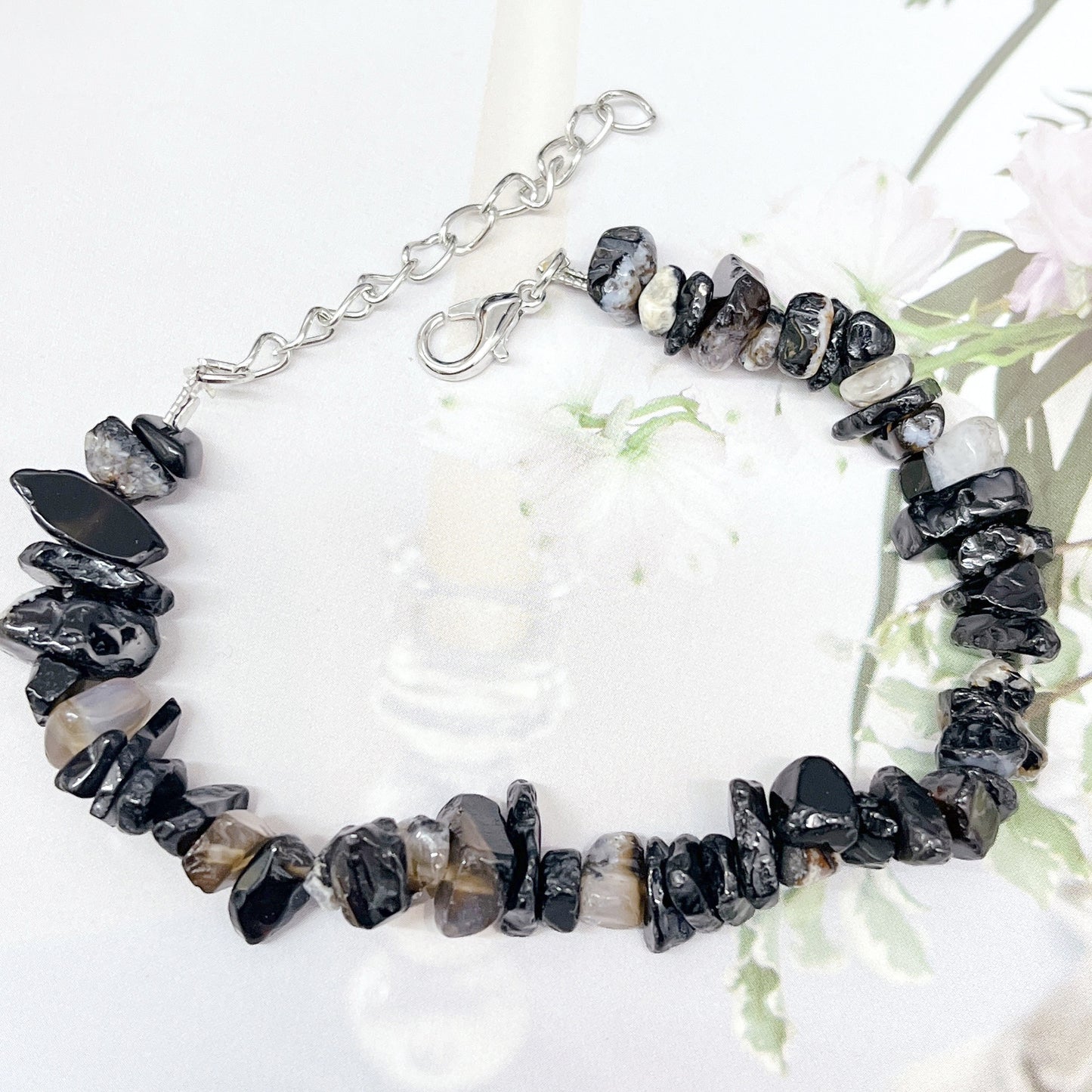 Natural Crystal Agate Gravel Stone Irregular Bracelets