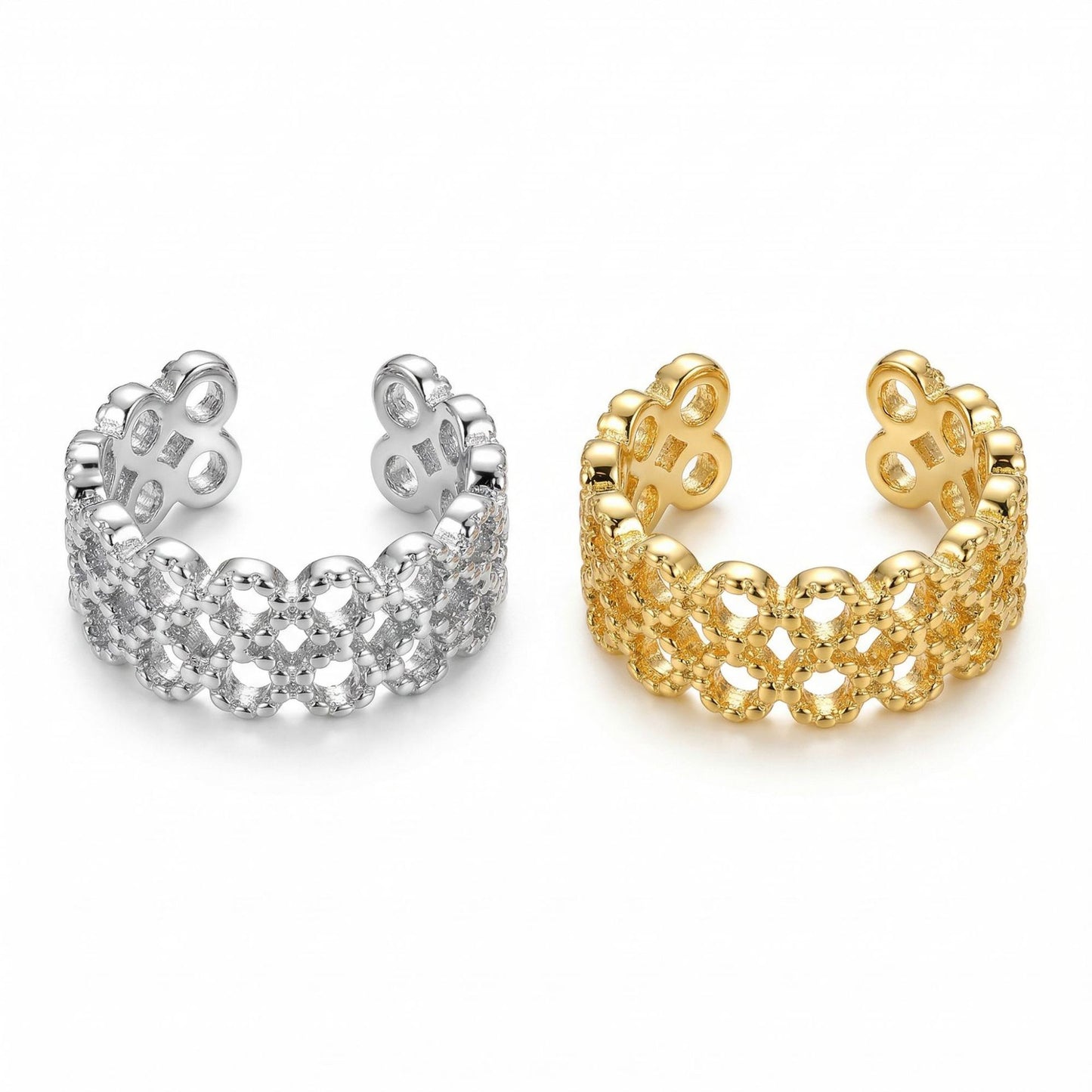 Copper Micro Inlaid Zircon Shaped Exquisite Versatile Without Ear Clip