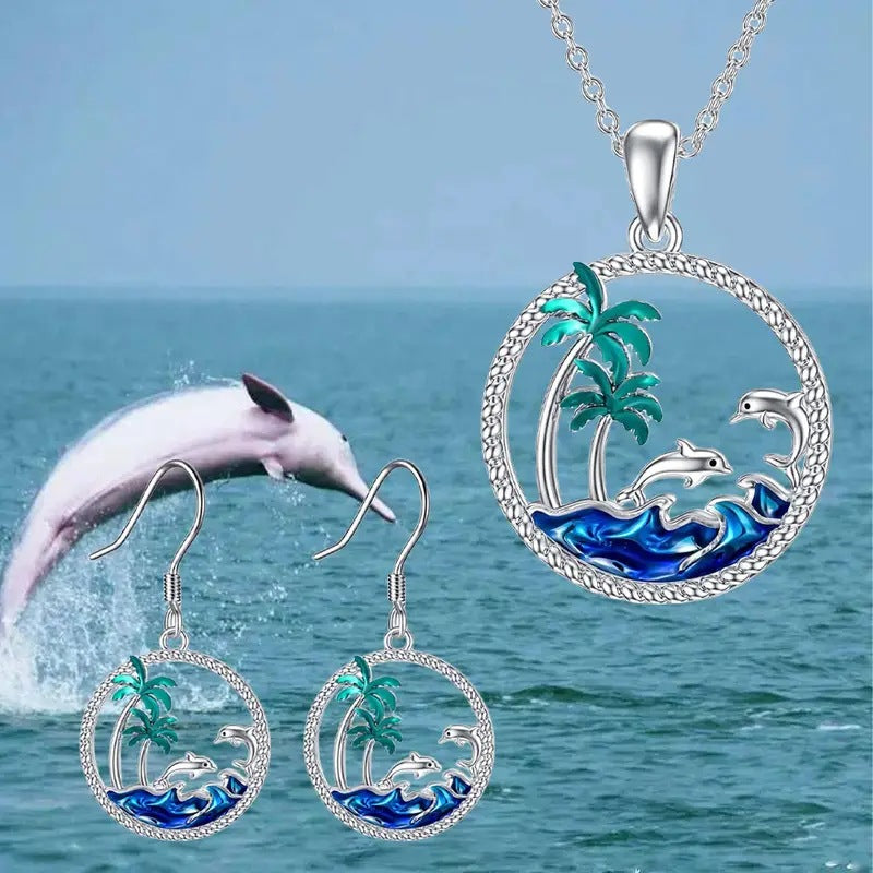 Dust Extract Exquisite Love Dolphin Bee Sunflower Fashion Jewelry Set