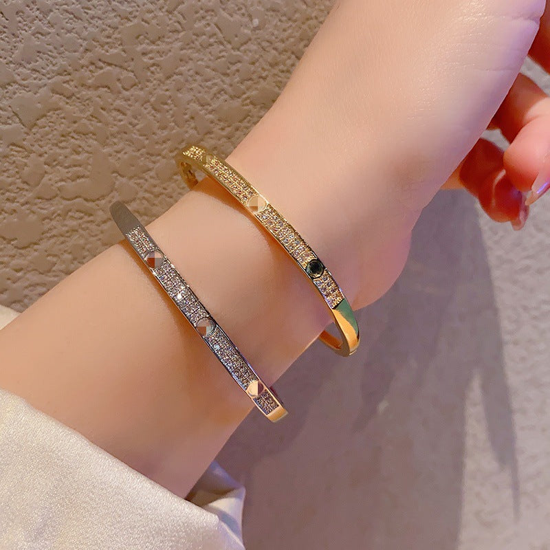 Nail Sparkling Zircon High-grade Female Affordable Luxury Bracelet