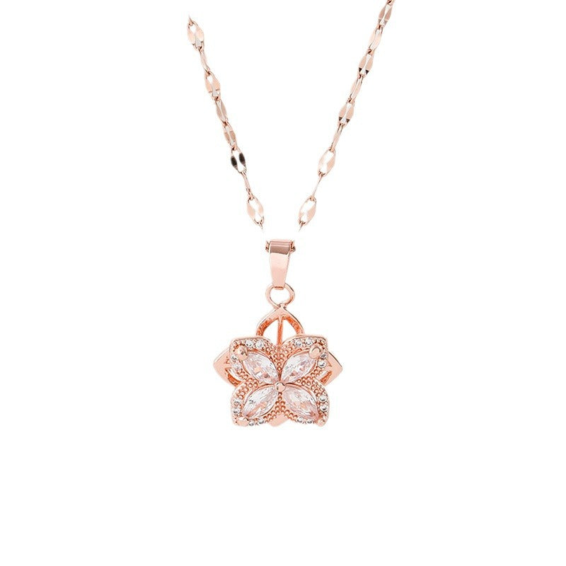Steel Female Light Luxury Minority Sweater Necklace