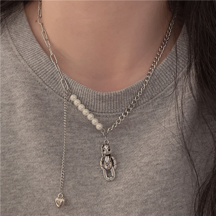 Flocking Bear Sweater Chain Long Cold Necklaces