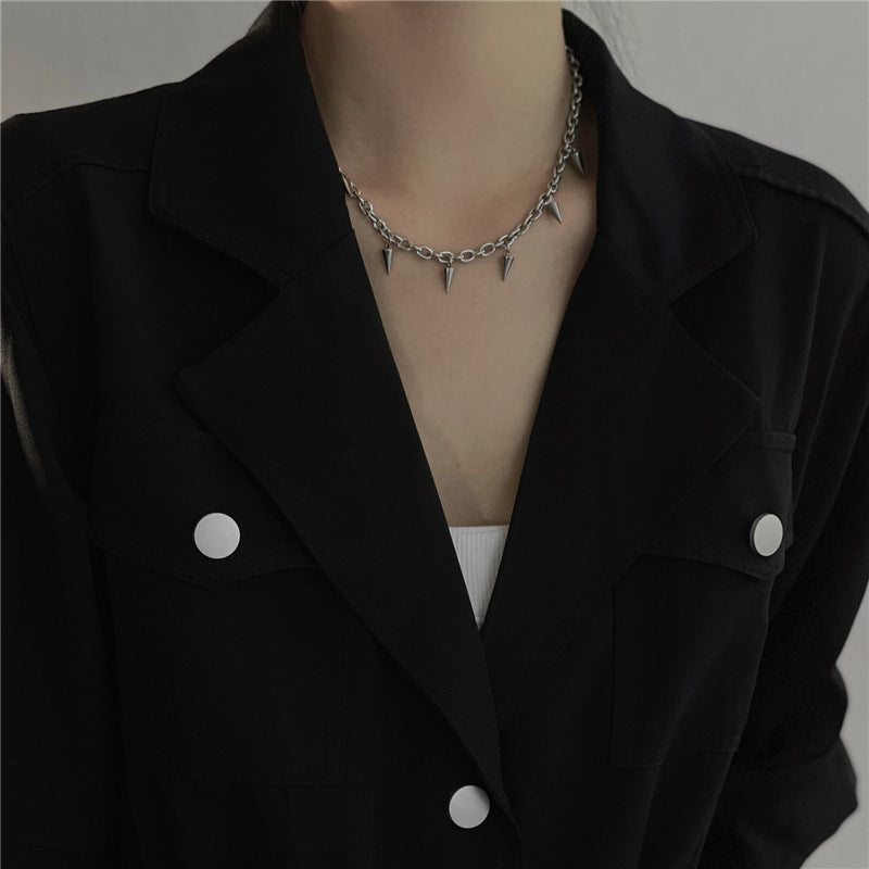 Women's & Men's & Clavicle Metal Pendant Personalized Punk Necklaces