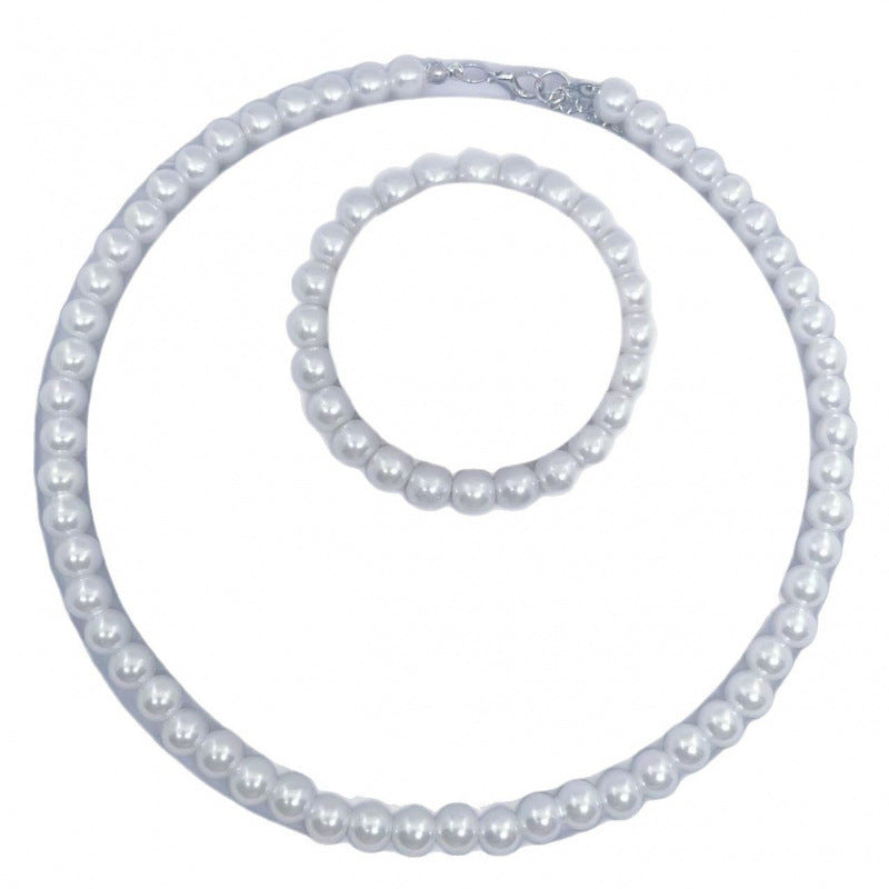 Imitation Freshwater Pearl Perfect Circle Strong Light To Give Mom Necklaces