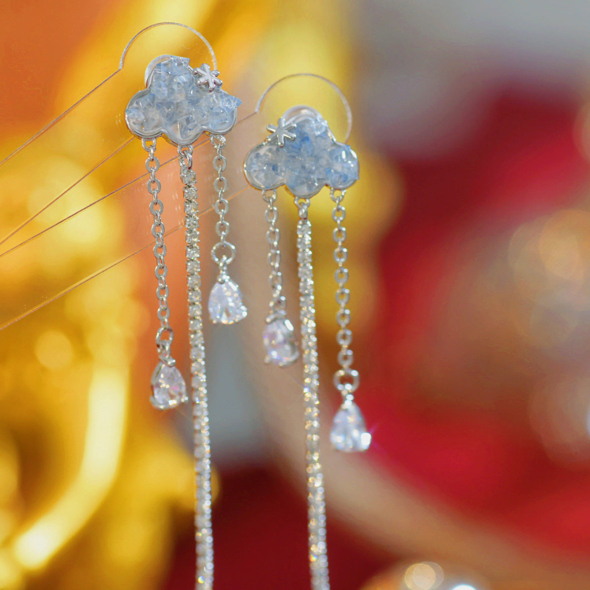 Cloud Tassel Light Luxury Minority Design Earrings