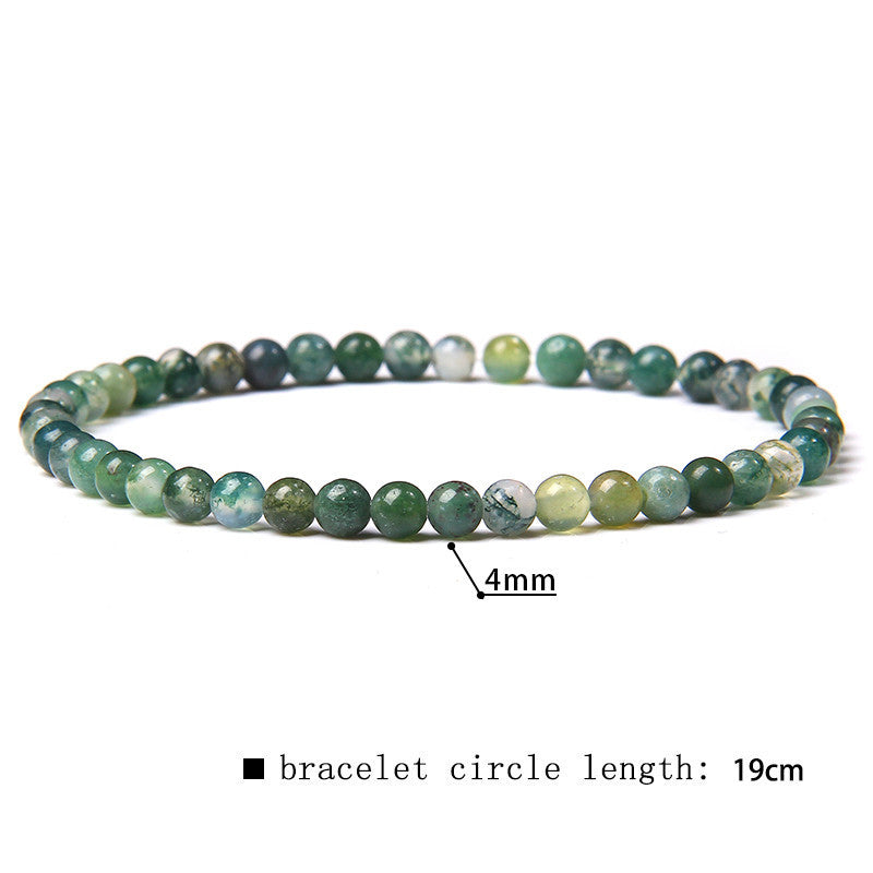 Women's Natural Stone Mini Energy Glossy Beads Bracelets