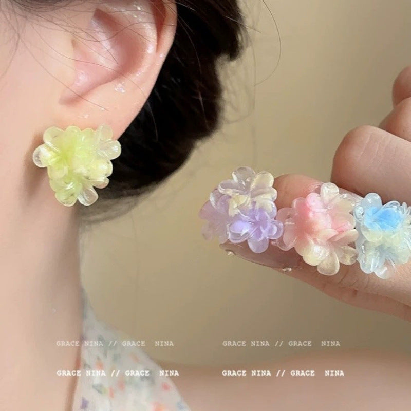 Flower Niche Design Female Mori Sweet Pastoral Earrings