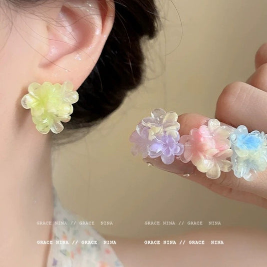 Flower Niche Design Female Mori Sweet Pastoral Earrings
