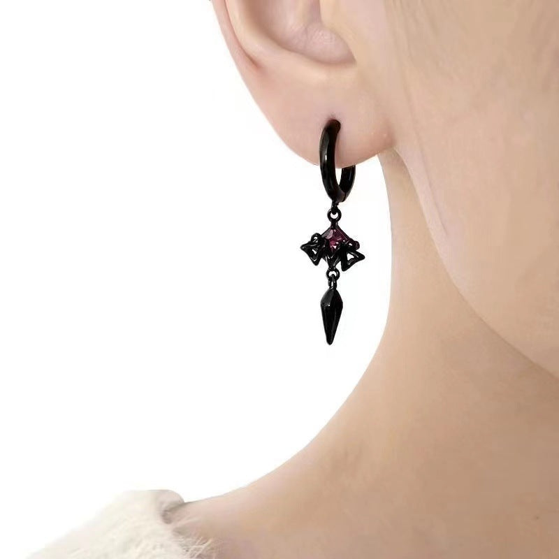 Boucles d'oreilles asymétriques Little Ghost pour femme, Style froid, Halloween