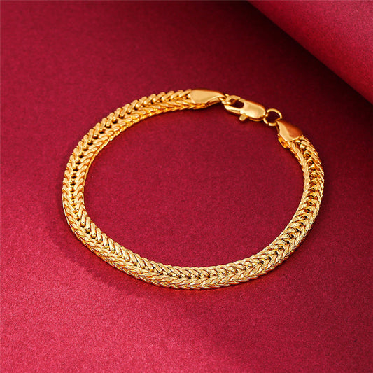 Men's New Ornament Exquisite Gold-plated Side Bracelets