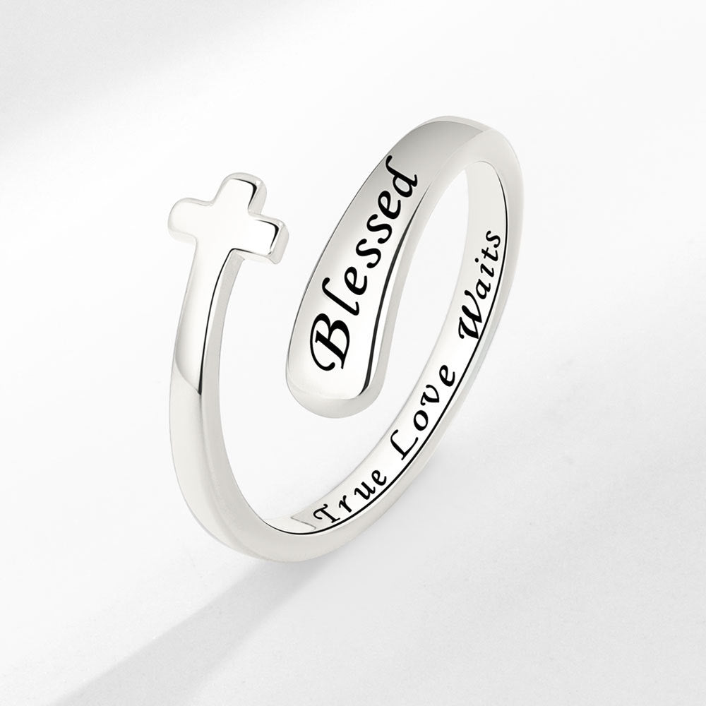 Classy Elegant Engraved Dual Layer Open-end Rings