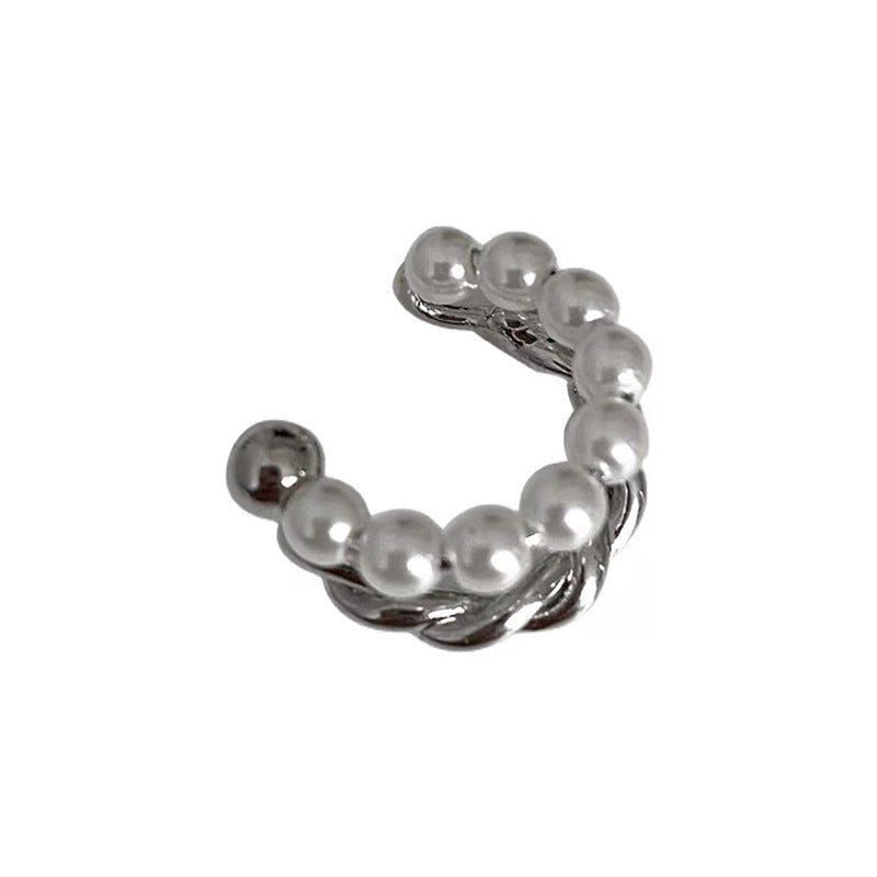 Women's French Style Vintage Pearl Earless Fashion Temperament High Ear Clip
