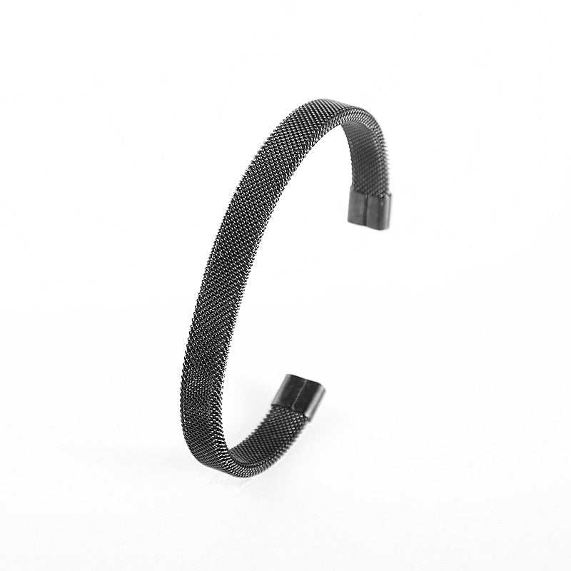 Women's & Men's Fashion Personality Retro Titanium Woven Open Round Bracelets