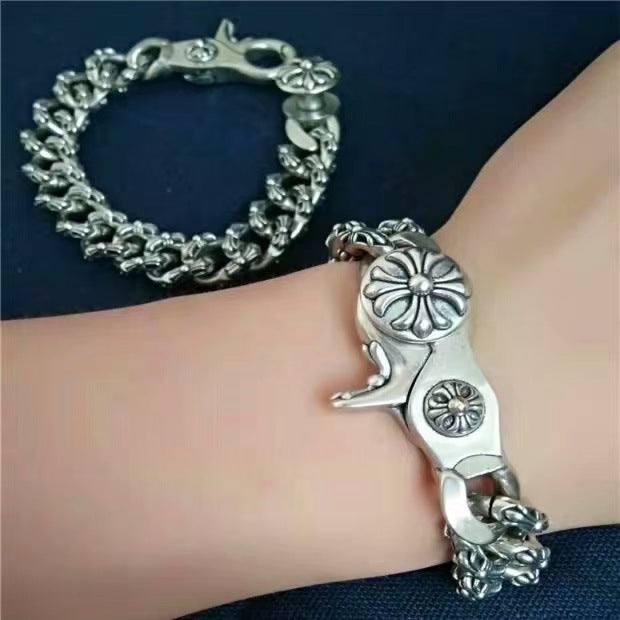 Women's & Men's & Crocus Boat Anchor Crusader Flower Bracelets