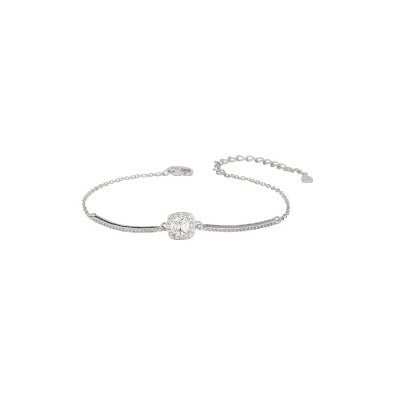 Bracelets de luxe raffinés Grace Diamond Full Square High Sense