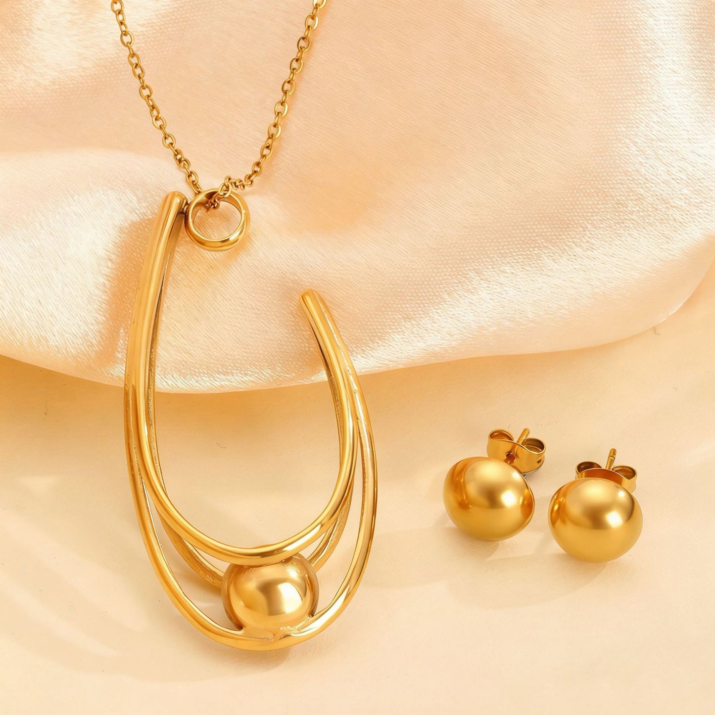Women's Suit Geometric High Quality Stainless Steel Jewelry Set
