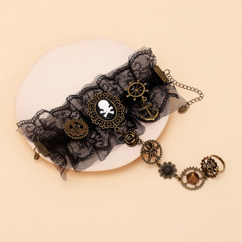 Design Exaggerated Punk Lace Trendy Vintage Bracelets