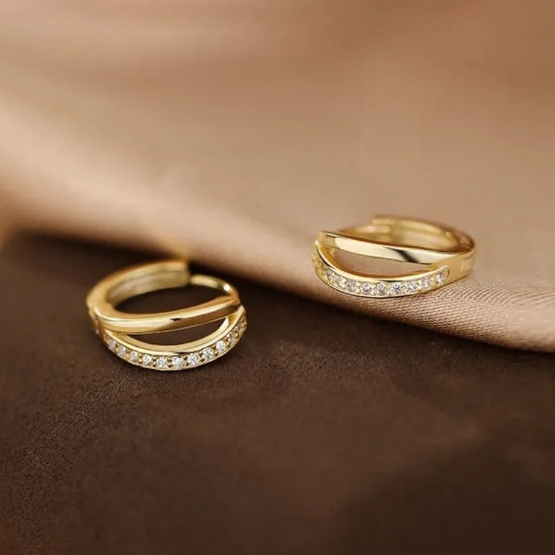 Women's Korean Style Fashion Exquisite Double Layer Ear Buckle