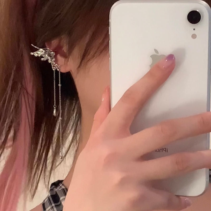 Wings Super Elf Butterfly Tassel Bone High Ear Clip