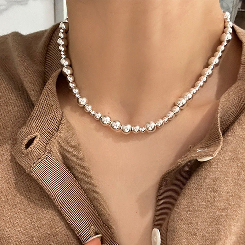 Perles métalliques de haute qualité pour femmes, perles pour colliers de niche