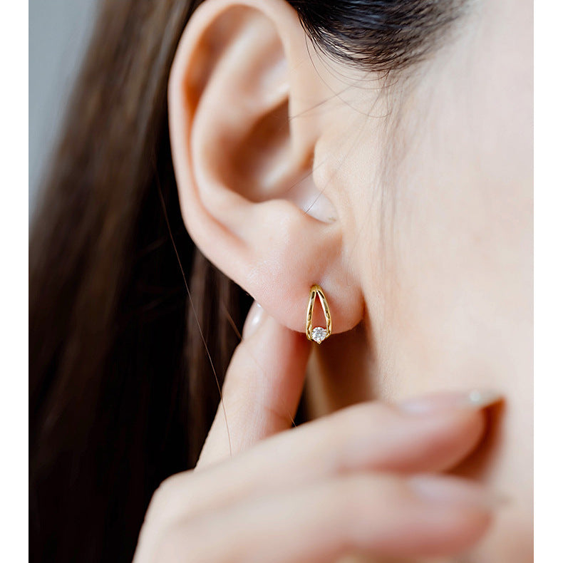 Sier Plated Zircon Personalized Minority Commute Minimalist Rings